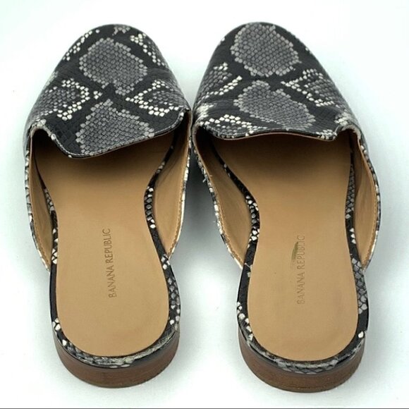 Banana republic flats size 7.5 print python mules - Picture 4 of 11